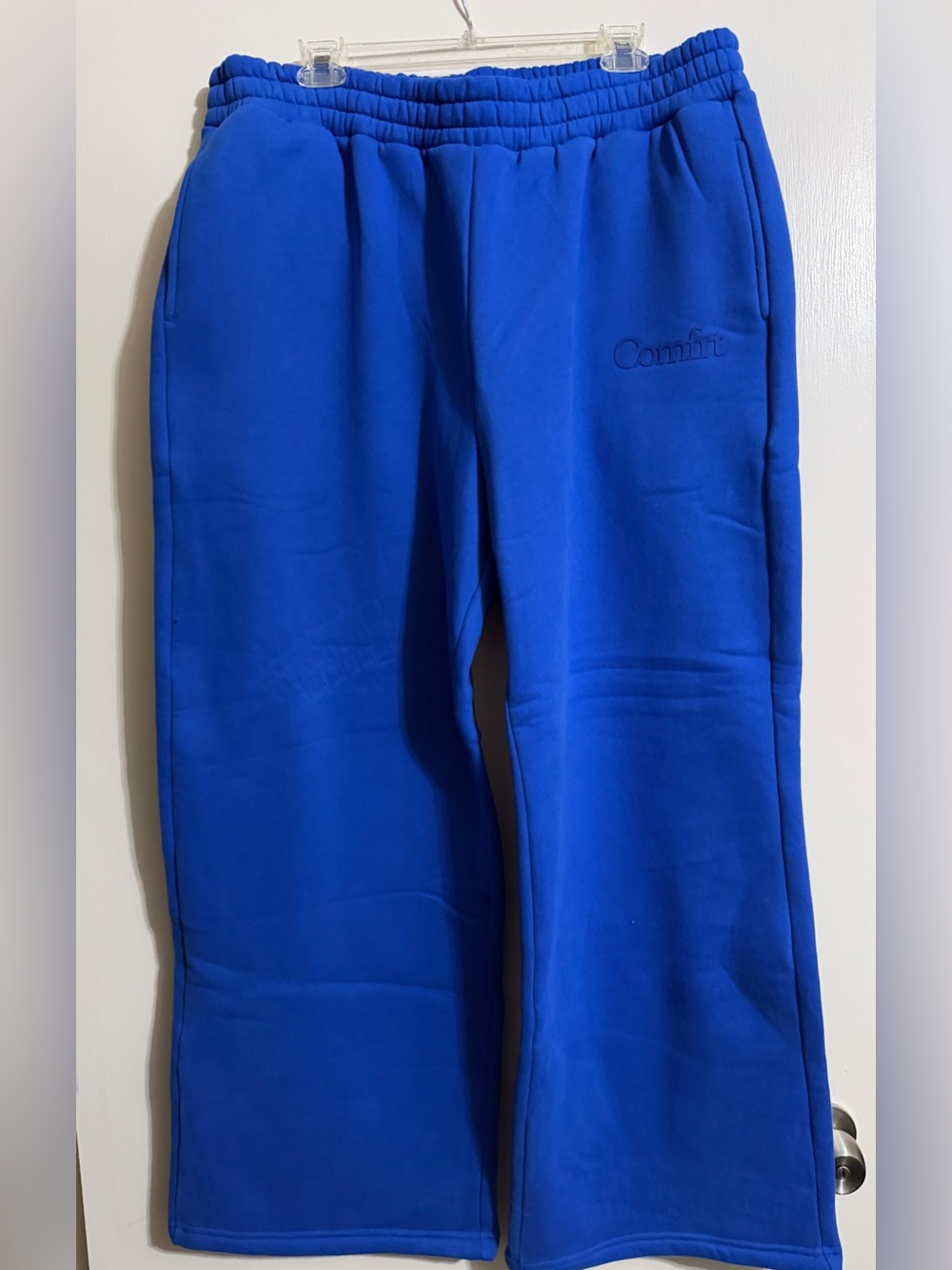 Comfrt Brand Cobalt Blue Unisex Minimalist Straight leg Sweatpants.